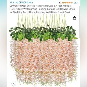 18 Light pink wisteria flowers